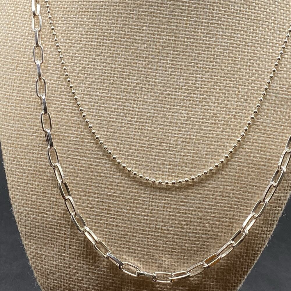NWT H&M Divided Pants Chain Silver Tone Double Chain Grunge